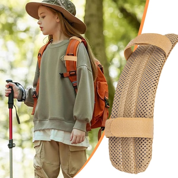 Justerbar Ergonomisk Skulderstropp Pute, Mesh Polstret Anti-Skli Ryggsekk Pute Khaki