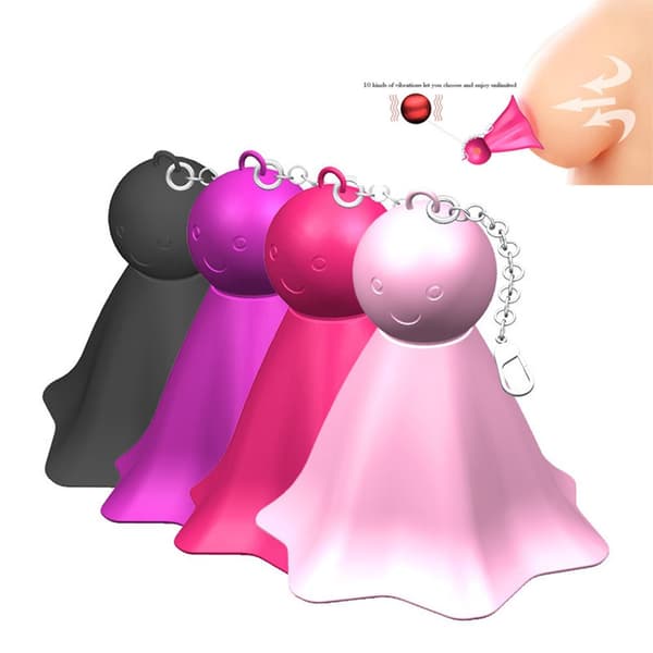 Nippelstimulerande Slickande Vibrator Bröst ROSA - i lager pink