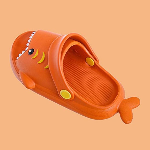 CQBB Toddler Tofflor, hajsandaler Flickor Pojkar Söta tecknade rutschkanor Trädgårdsskor för strandpool duschtofflor (orange, 180 mm) 180