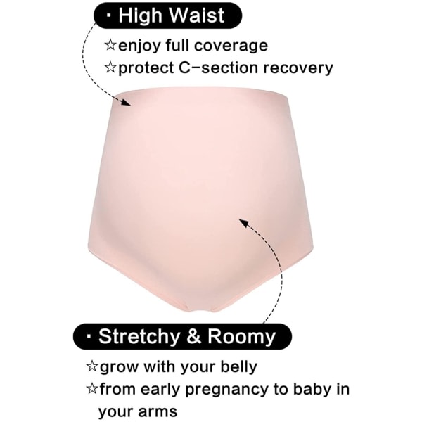CQBB Tvådelade byxor för hög midja för gravida kvinnor, buken