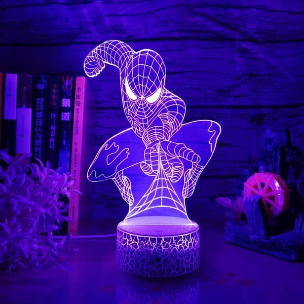Spiderman 3D natlampe Marvel Actionfigur Spider Ma