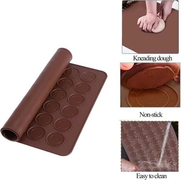 Macaron Bakeform i Silikon / Form - 48 plasser