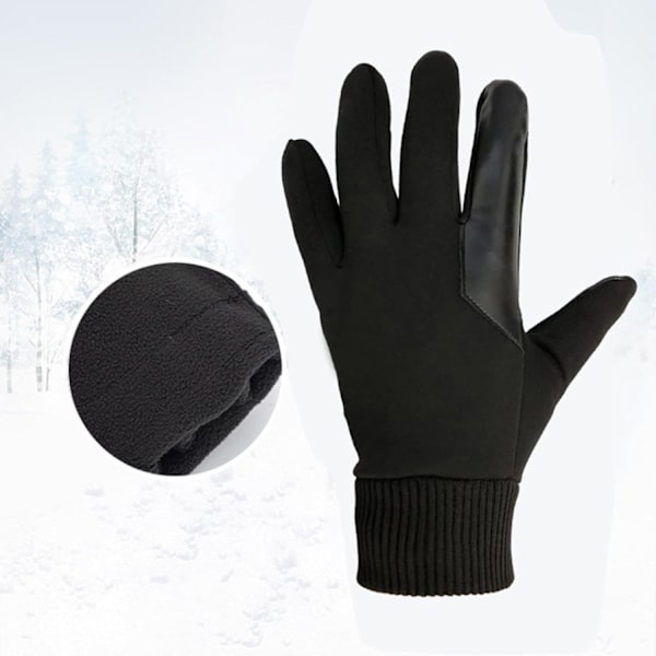 Lämmitetyt hiihtohansikkaat, vedenpitävät akkukäyttöiset talvi työhansikkaat, lumilautailun lämmitetyt varusteet Black XL