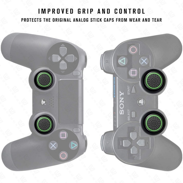 8 Par Thumb Grips for Kontrollere, Silikon Analog Stick Deksel for PS4 Xbox Upgraded Version