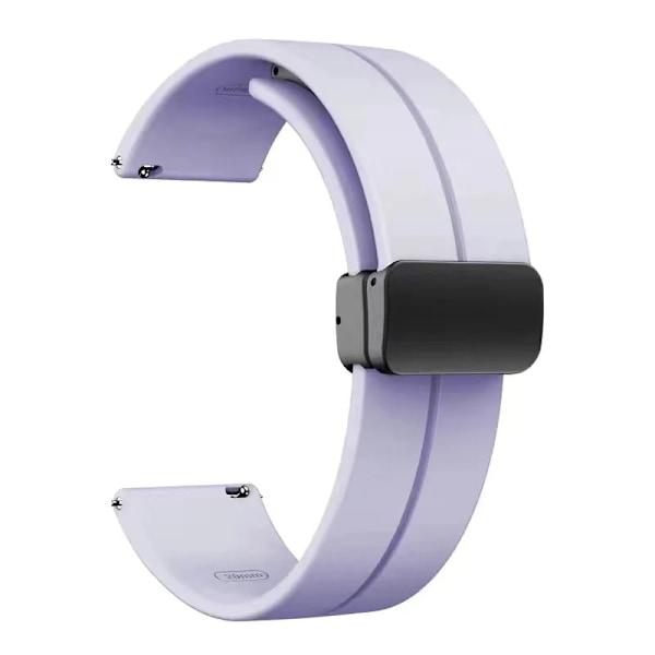 Magnetlås Silikonrem För Huawei Watch 3 pro GT3 GT2 42mm 46mm For Mi Watch S1 Pro/ Watch 2 20mm 22mm Bälte Armband lilac Huawei GT3 46MM