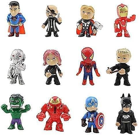 Superhelt Mini Actionfigurer Sett Med 20 For Gutter, Super&man Cupcake Topper Figurer For Barn-max