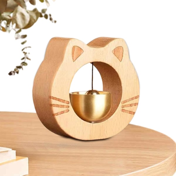 Dörrklocka med kattmotiv, magnetisk kylskåpsringklocka, entrépynt för heminredning