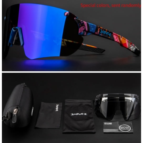 vindsäkra löparsolglasögon med ultraviolett ljus för cykel SQBB