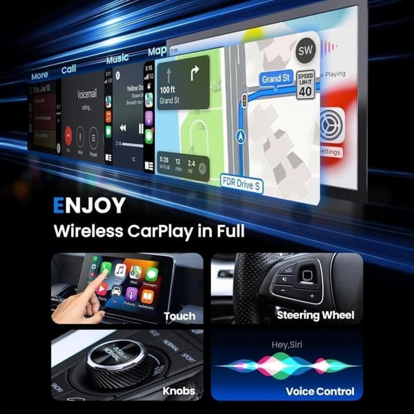 Mini trådlös CarPlay- och Android Auto-adapter, Plug & Play trådlös CarPlay-adapter