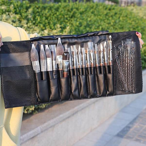 Resesminkborsthållare, borstväska | Roll up Makeup Brush Organizer - Förvaringsväska för kosmetiska borstar, artistfodral, kosmetikapåsar för kvinnor