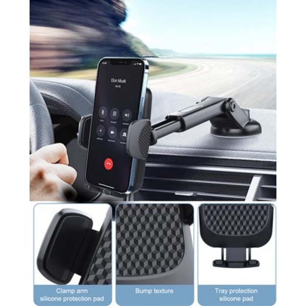 CQBB Biltelefonhållare Montering Telefonfäste för bilens vindruta instrumentbräda