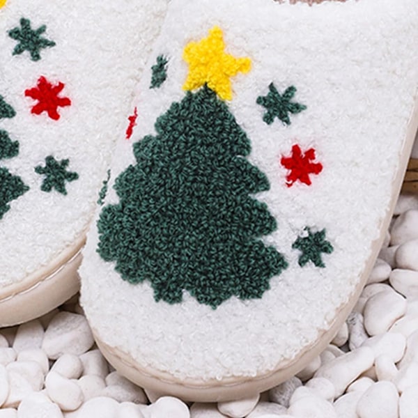 Roliga älg-tofflor för mysig komfort i sovrummet till jul Christmas tree F 36/37 EU