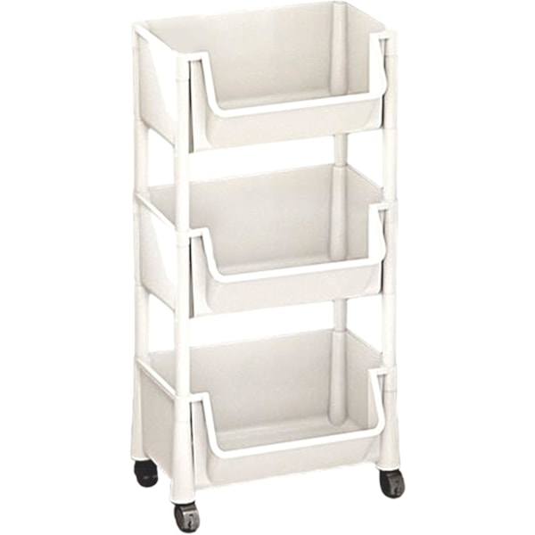 Rullende Bogvogn til Børn, Multi-Niveau Organizer med Hjul til Små Rum 3rd floor