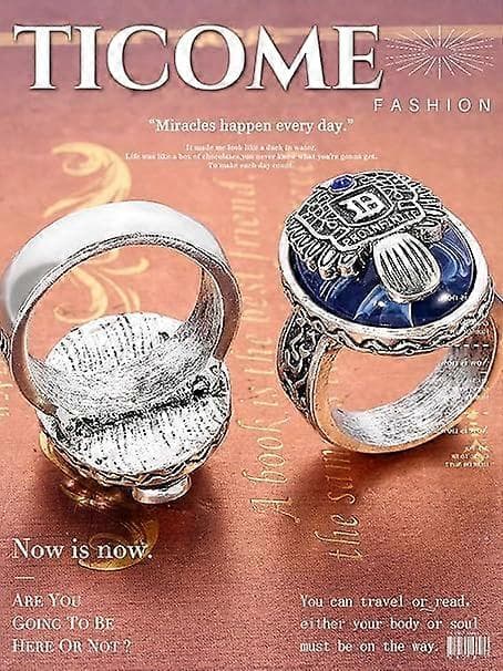 Vampyr Damon Ring, Punk Vampyr Damon Dagslysring, Boheme Utskåret Mønsterstil_max
