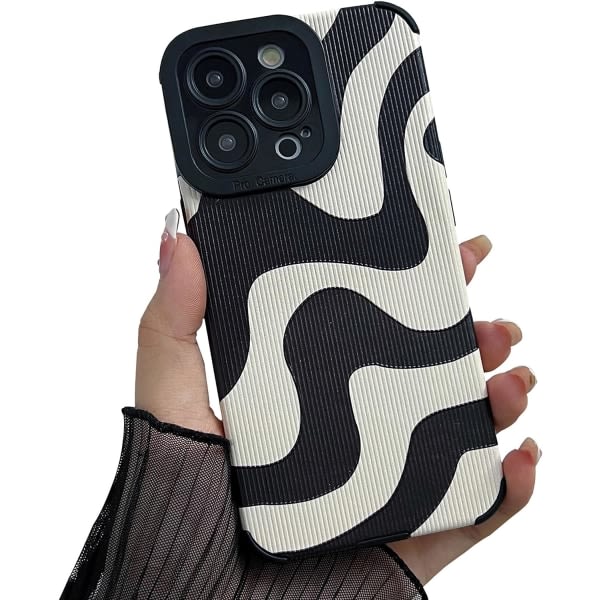 CQBB Kompatibel med iPhone 11 Pro Cute Wave Pattern Case för Kvinnor Flickor, Mjuk TPU Anti-Bump Phone Case Zebra Pattern Design Case