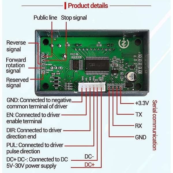 42 57 Stegmotor Positiv Omvendt Puls Hastighetskort Programmerbar Plc Se_max