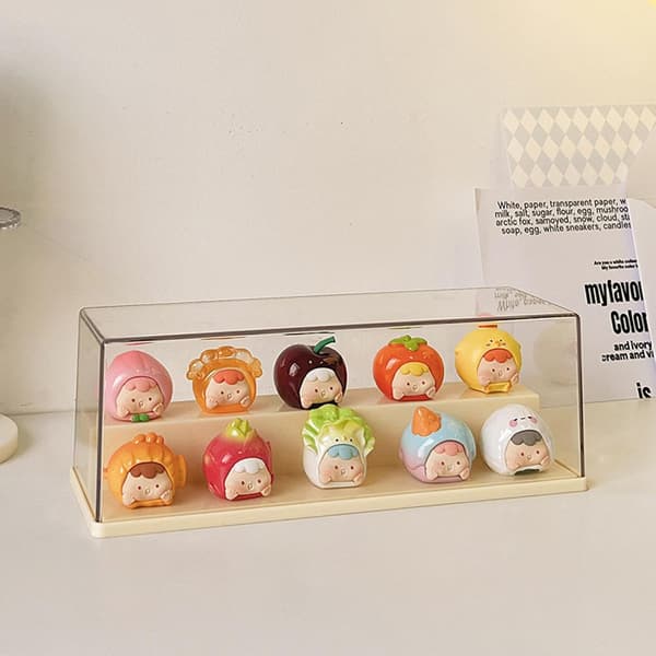 Klar Legetøjs Displaykasse | Støvfri Display til Miniaturefigurer & Samleobjekter Yellow