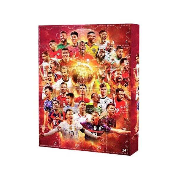 VM-Adventskalender 2024 Verdensmesterskabet i Fodbold Jul Blind Box Messi, Kairo, Mbappe, etc.