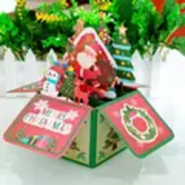 3D Pop Up Onnittelukortti Hyvää Joulua Kortti Uusi Vuosi Onnittelukortti Siunaus Postikortti Joutsen Merenneito Kiitoskortti Deko Lahja 1