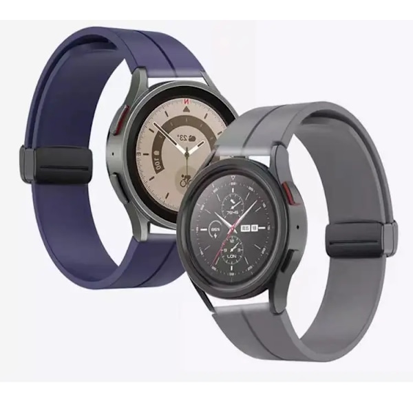 Magnetlås Silikonrem För Huawei Watch 3 pro GT3 GT2 42mm 46mm För Mi Watch S1 Pro/ Watch 2 20mm 22mm Bälte Armband blå För Huawei GT 46mm