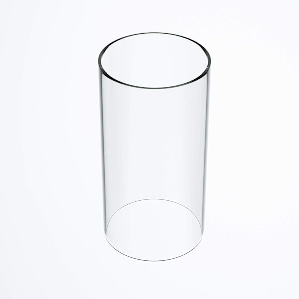 Stor Orkan Lysestake i Glass, Åpen i Begge Ender, 11 cm Bred x 20 cm Høy Clear 4.3'' wide x 8'' tall