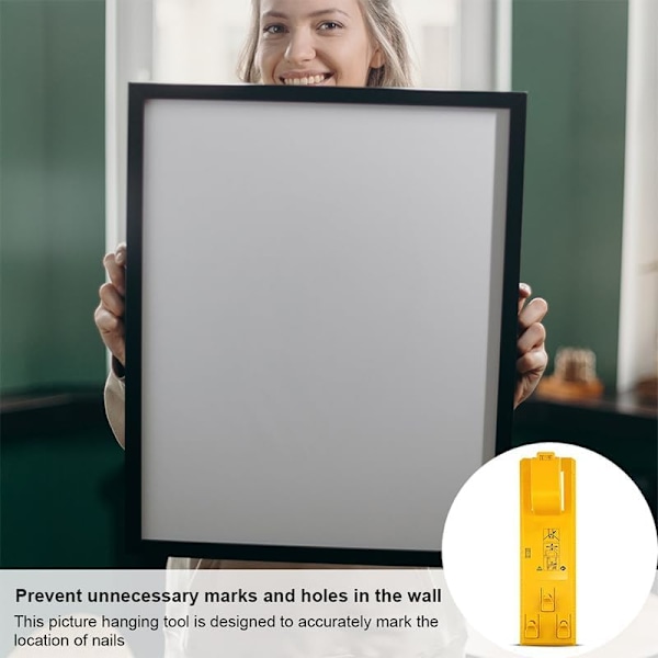 Verktøysett for å henge bilder med vater og linjal for veggkunst (1 stk) 1 pc