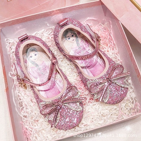 Elsa prinsessakengät lapsille tytöille paljeteilla vaaleanpunainen 21,5 cm / størrelse 36 21.5cm / size36
