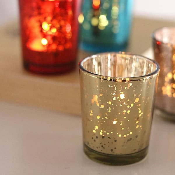 Lysestake Kopp Stjernehimmel Glass Lysestake RØD_ma Red