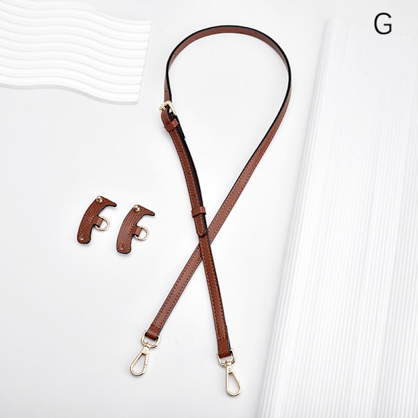 1Set Väskrem För Mini Punch-Free Läder Axelrem Brun Brown