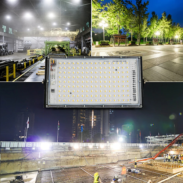 LED-strålkastare Gatulampa AC 220V-240v 150W Utomhusbelysning Floodlight Focos LED Exteriör Spotlight IP65 Vattentät Reflektor Varmvitt