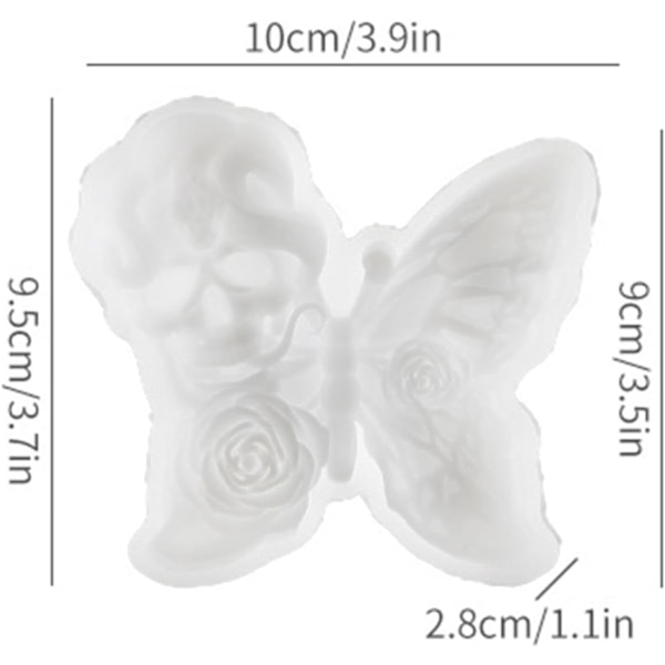 Perhosen muotoinen silikonimuotti - silikonimuotti perhoselle hartsimuotti | kynttilänvalmistusmuotti perhonen hartsimuotti silikonimuotti perhosmuotti fondantille fjäril ros skalle orm
