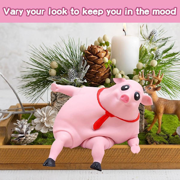 Stressboll Gris, Mjuk Squishy Crash Leksak för Kul och Stressavlastning Pork