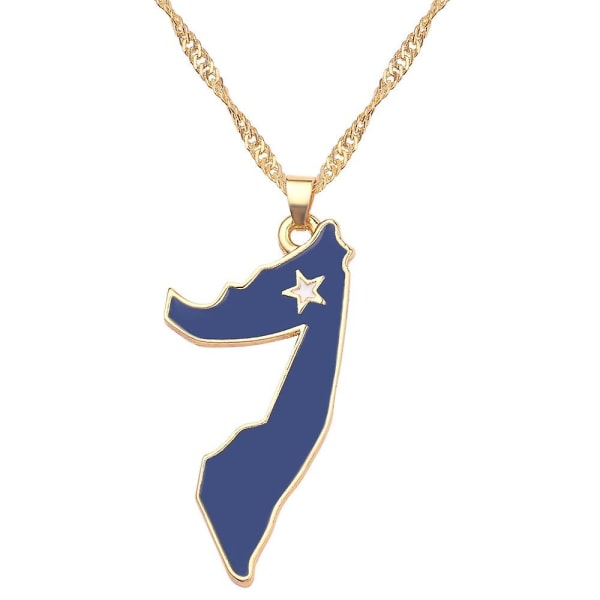 Somalia Karta Flagga Hängen & Halsband Guldsmycken Bästa presenterna för kvinnor och män Somalia Mode & Lyxgåvor