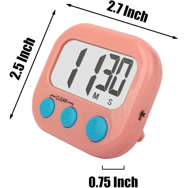 2-pakks klasseromtimer for barn - Digital timer - Rosa Pink White 1