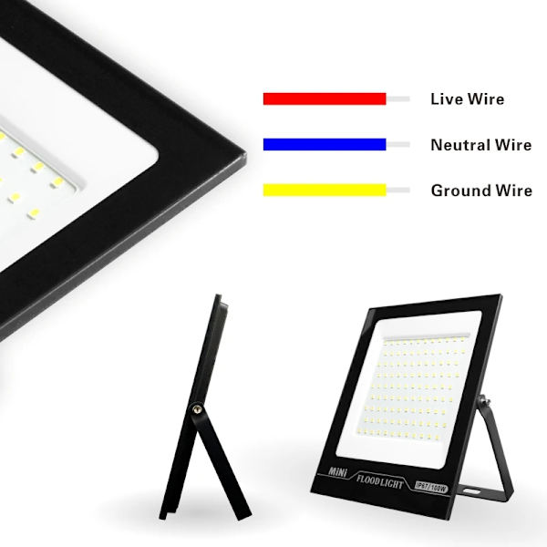 Led-strålkastare 10W 20W 30W 50W 100W 150W Reflektor Led IP67 Vattentät Strålkastare Utomhus Spotlight Belysning Gatuträdgårdslampa AC 220V 10W