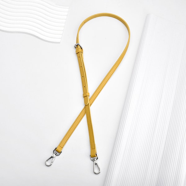 1Set Väskrem För Mini Punch-Free Läder Axelrem Beige Beige