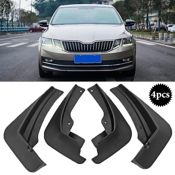 4x Stänkskydd för Skoda Octavia A7 5e 2013-2018 Stänkskydd Stänkskydd Stänkskydd Stänkskärm Fram Bak Bilstyling