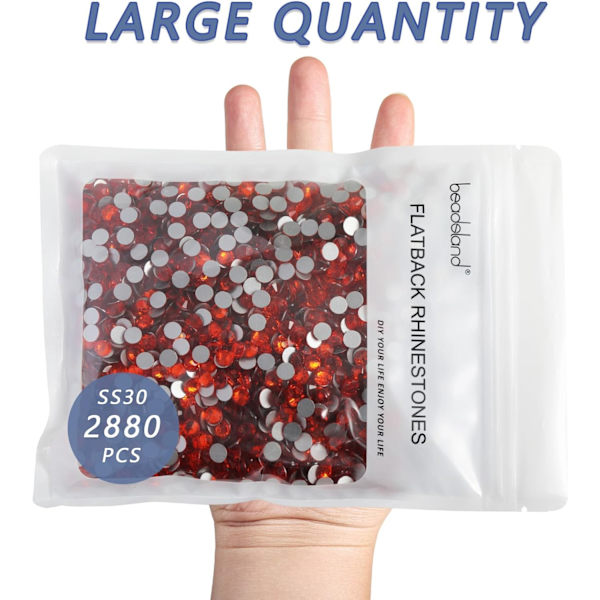2880 kpl Hyasintti Oranssit Litteät Strassit Kynsiin, SS30, 6.3-6.5mm Hyacinth/Orange SS30/2880pcs