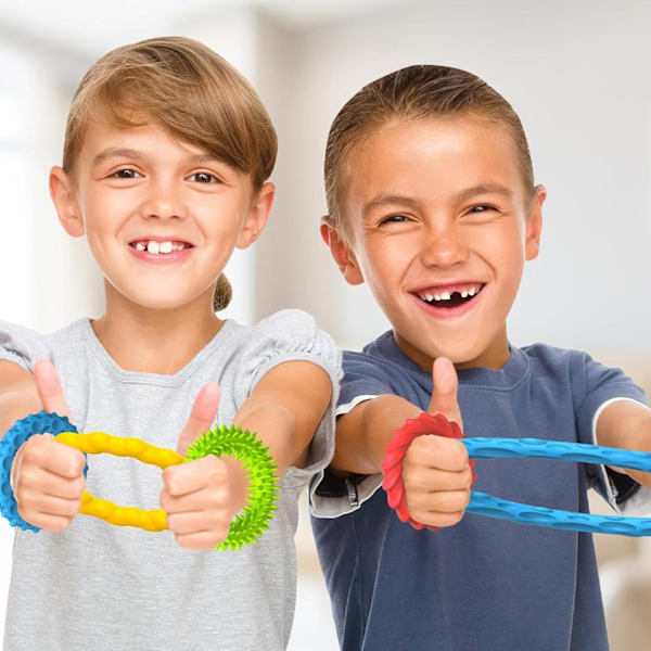 Sensoriska Stretcha Armband | Fidget Leksaker för Småbarn & Barn - Gummiband, 4-pack