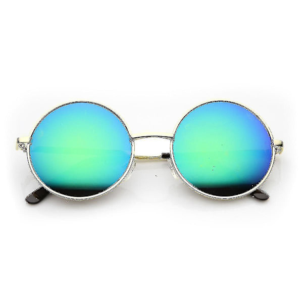 Runde Store Lennon-Style Flashspejl Festival Solbriller