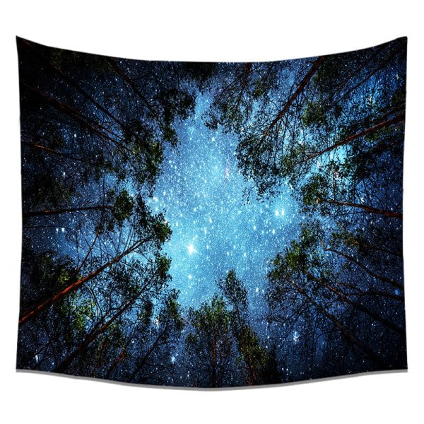 CQBB Forest Starry Tapestry Vägghängande 3D-utskrift Skog Tapestry