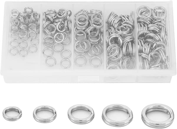 Fiske Split Ring, 200st Rostfritt Stål Dubbel Split Ring Connector Fiskeredskap Tillbehör Split Ring