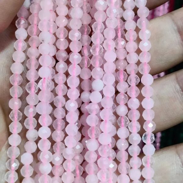 2 mm naturlig krystal facet lille rund perle skær små perler DIY smykker halvfærdige produkter T sort krystal 2 mm