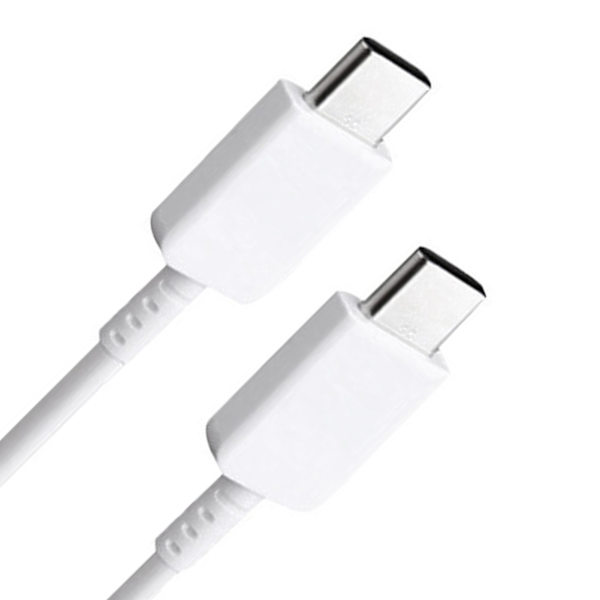 Type C til Type C-kabel PD Hurtigopladning Fleksibel Type C-datakabel til Android til Note 10-telefon 1 meter Hvid_max