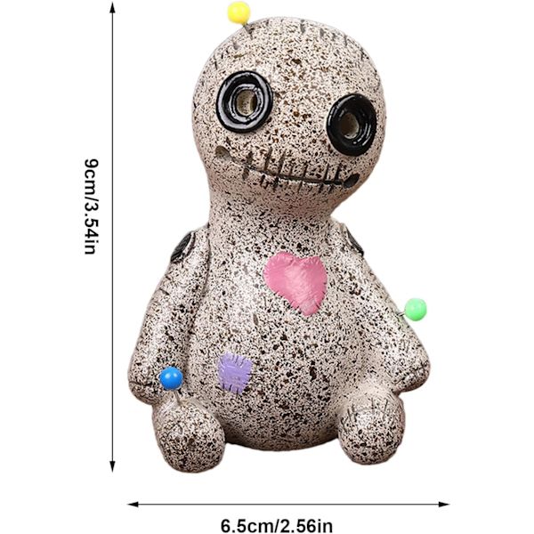 Voodoo-nukke suitsukkeenpoltin, pieni nukkedesign, ainutlaatuinen pöytäsuitsukkeenpidike kodin sisustukseen Höger