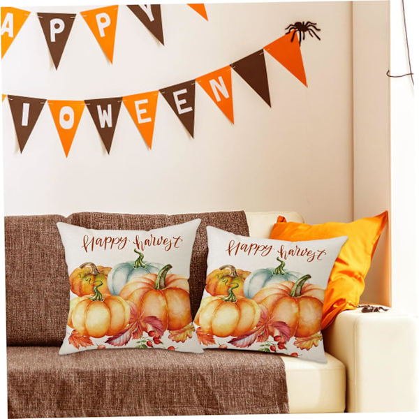 Kiitospäivän syksyn tyynynpäällinen 18x18 tuumaa 2 kpl