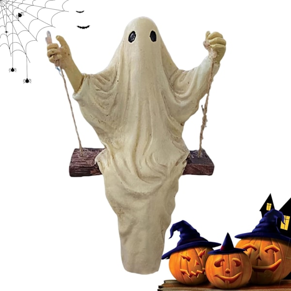 Spøgelsesstatue Dekoration | Harpiks Halloween Figurer til Hjemmedekor To