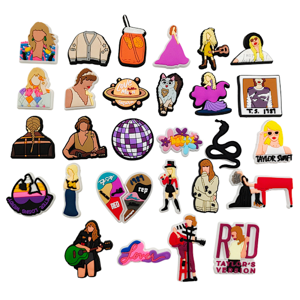 29st Singer Taylor Swift Series Skotillbehör för Croc Charms