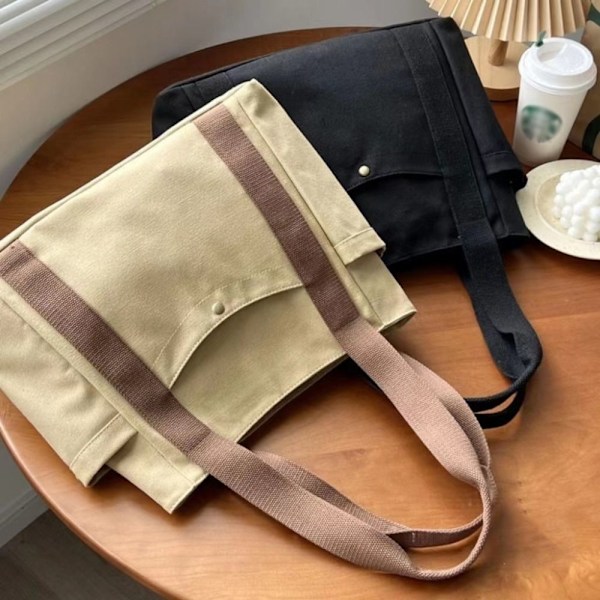 Tygväska Canvasväska BEIGE Beige
