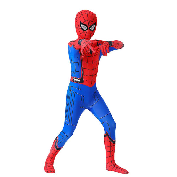 Vuxna Barn Spider-man Peter Benjamin Parker Cosplay Dräkt Pojkar Superhjälte Outfit Jumpsuit（150cm） SQBB